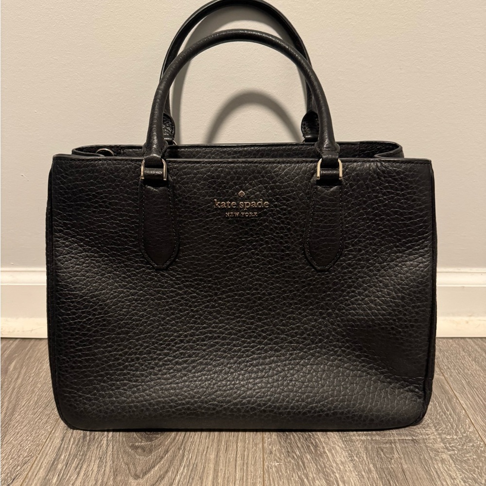 Kate Spade Black Pebbled Leather Satchel